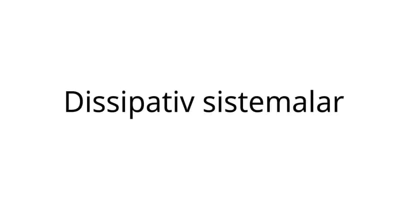 Dissipativ sistemalar