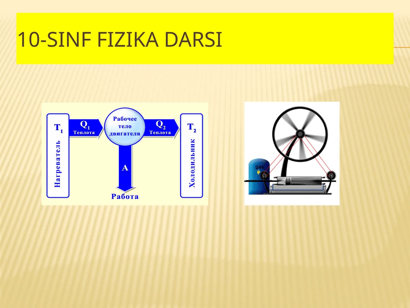 Fizika - Issiqlik dvigatellari va ularning FIKi (10-sinf)