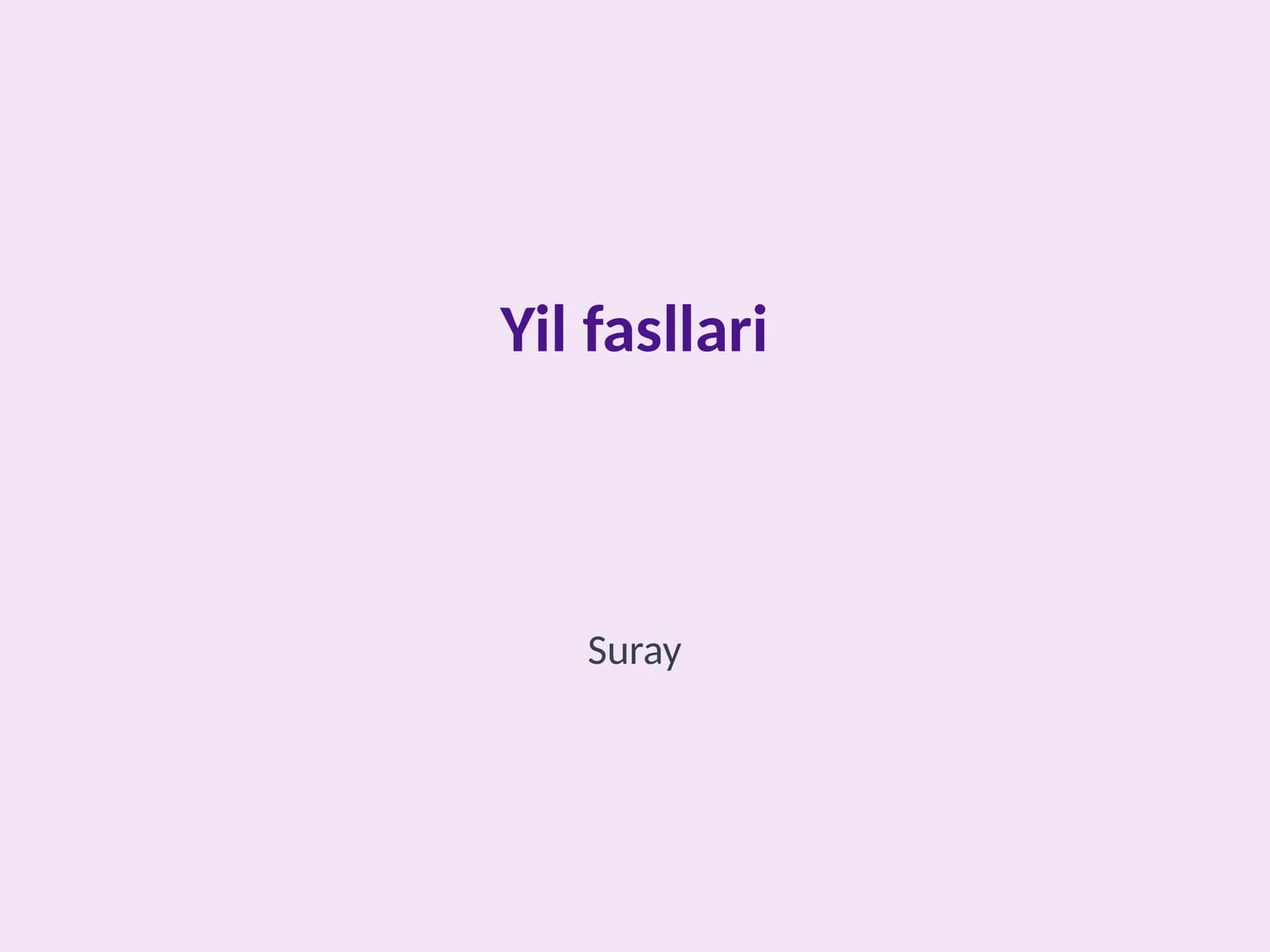 Yil fasllari
