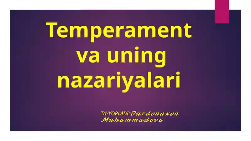 Temperament va uning nazariyalari