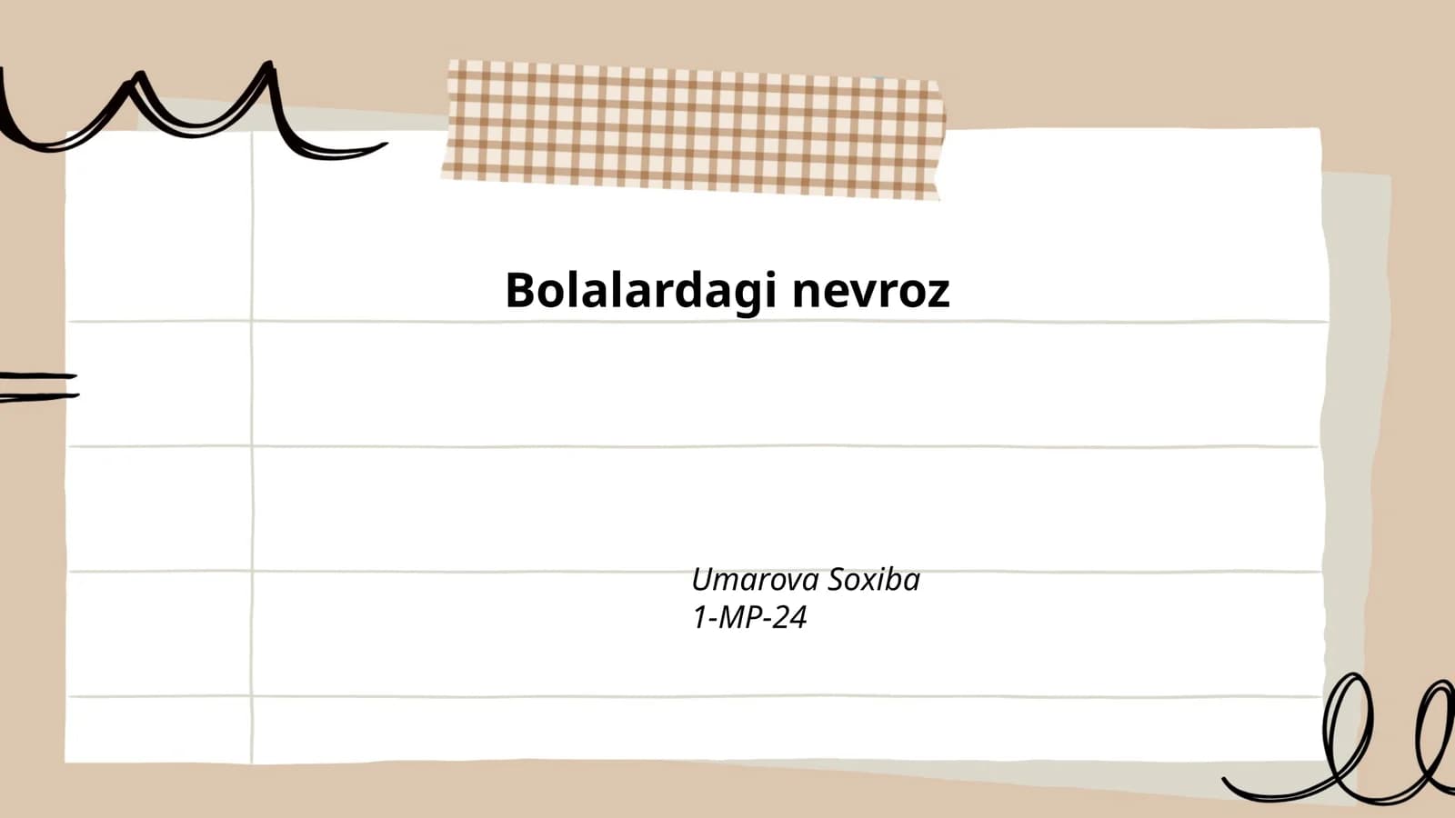 Bolalardagi nevroz