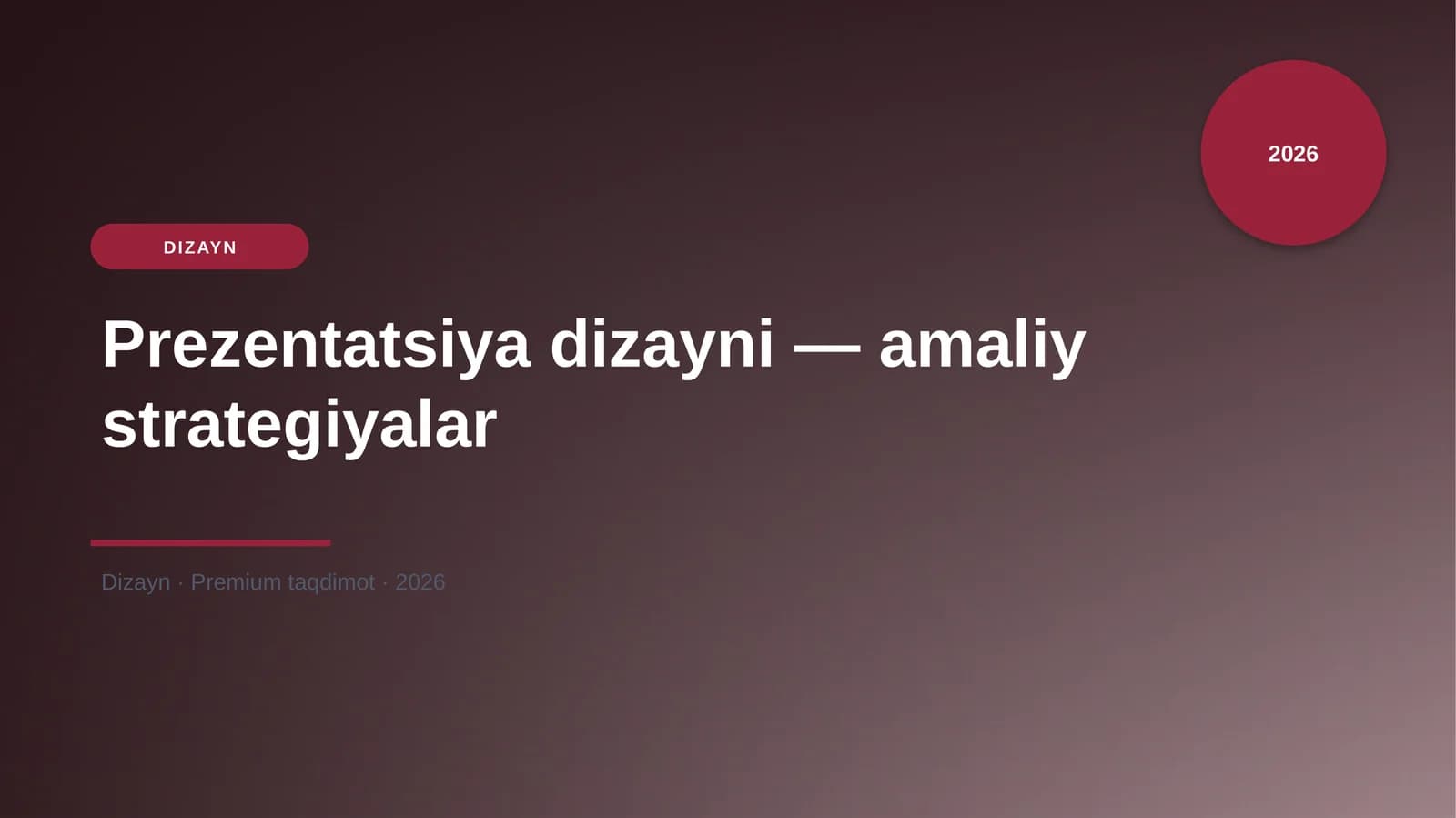 Prezentatsiya dizayni — amaliy strategiyalar