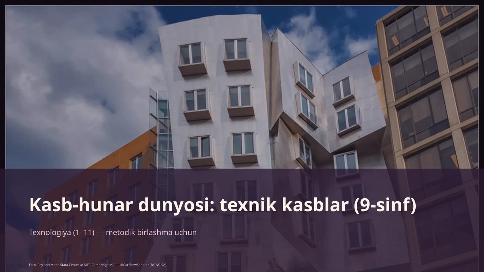 Kasb-hunar dunyosi: texnik kasblar (9-sinf)