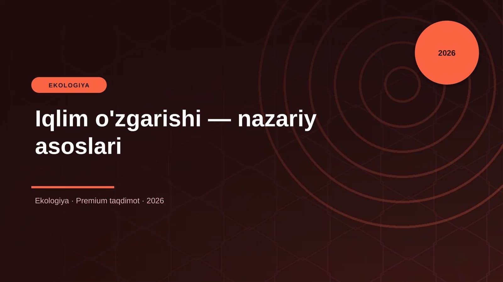 Iqlim o'zgarishi — nazariy asoslari