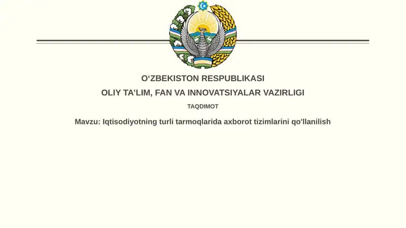 Axborot tizimlari
