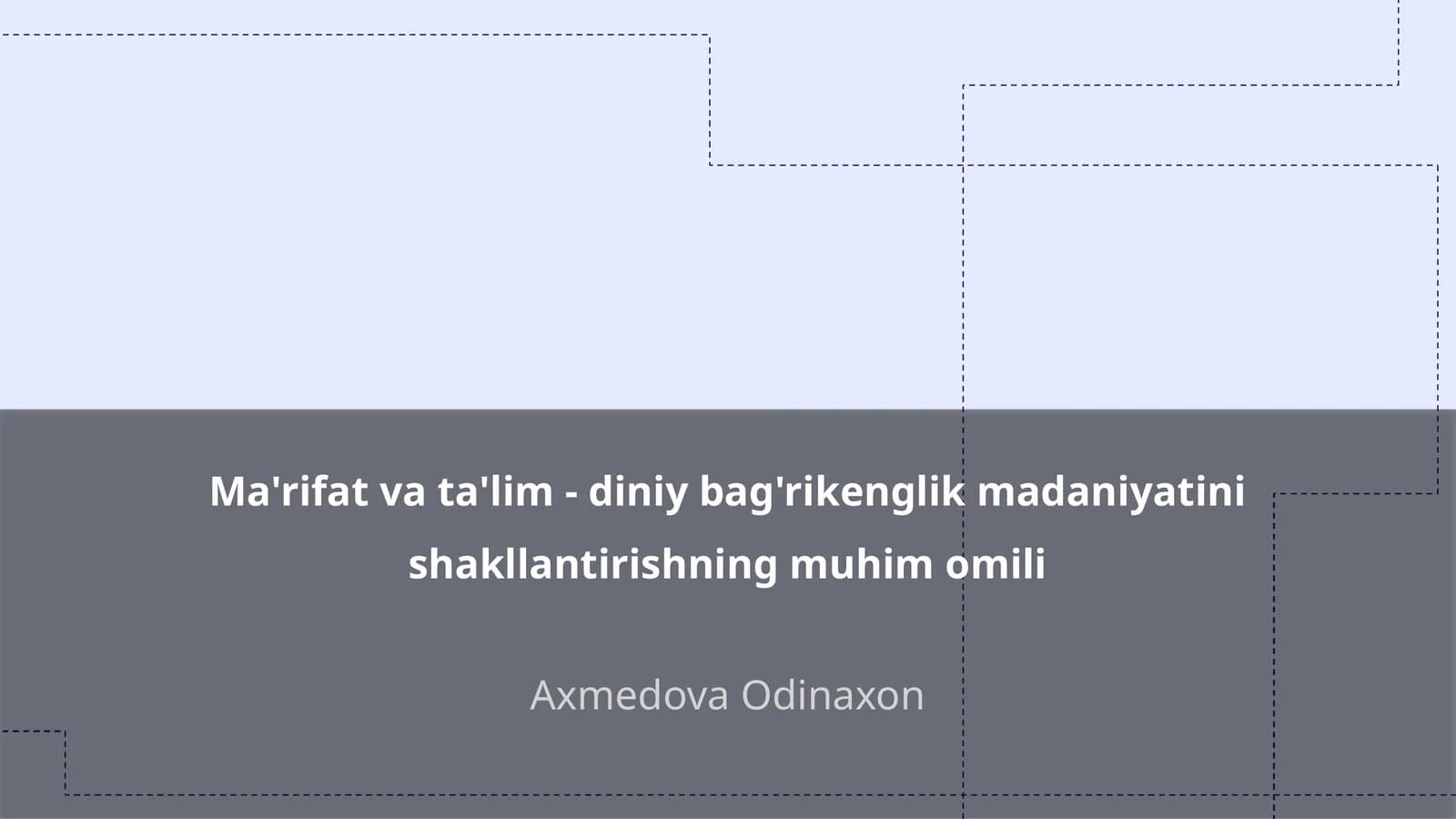 Diniy bag'rikenglik va ta'lim