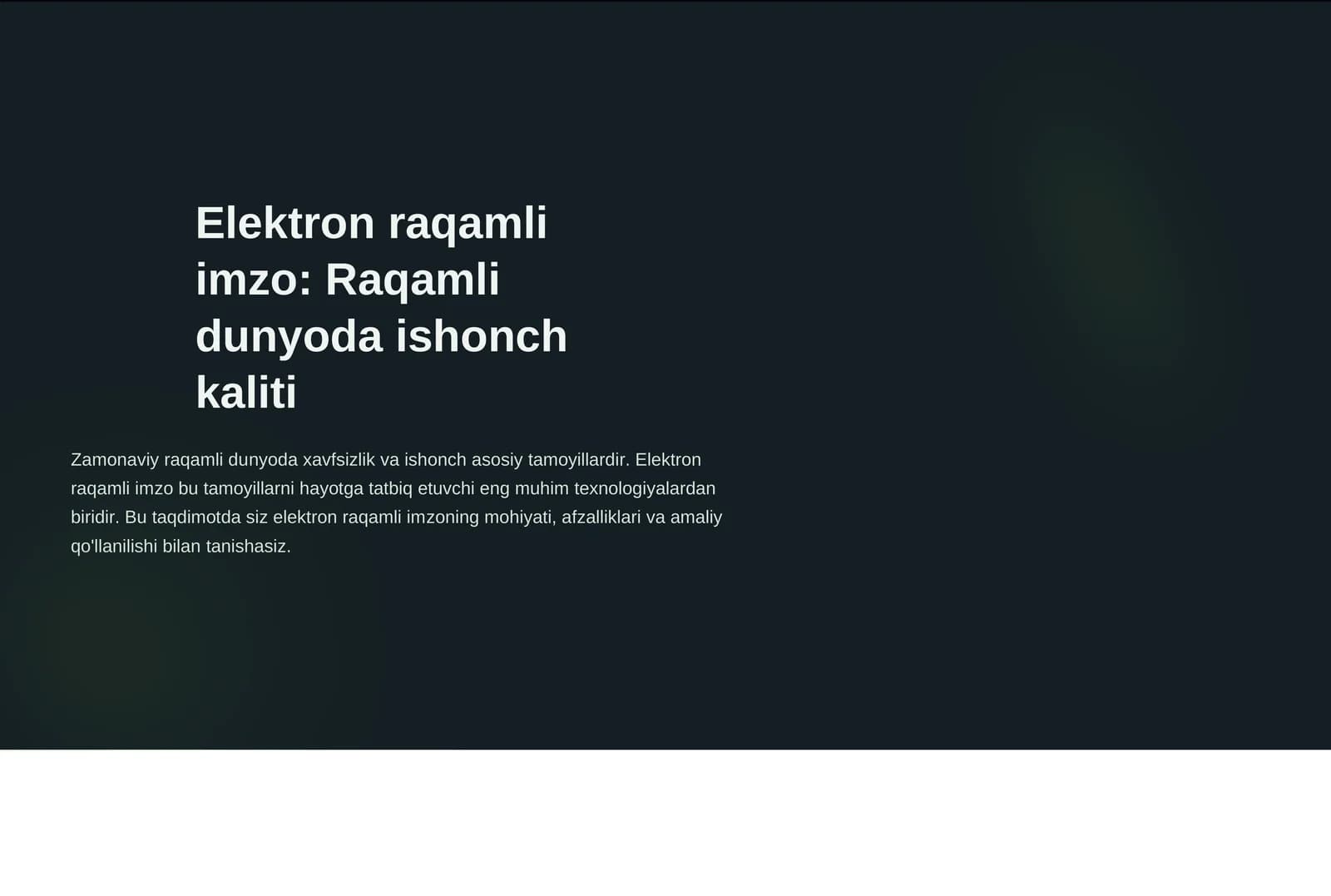 Elektron raqamli imzo