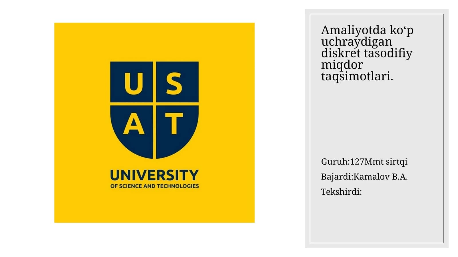 Amaliyotdako‘puchraydigandiskrettasodifiymiqdortaqsimotlari