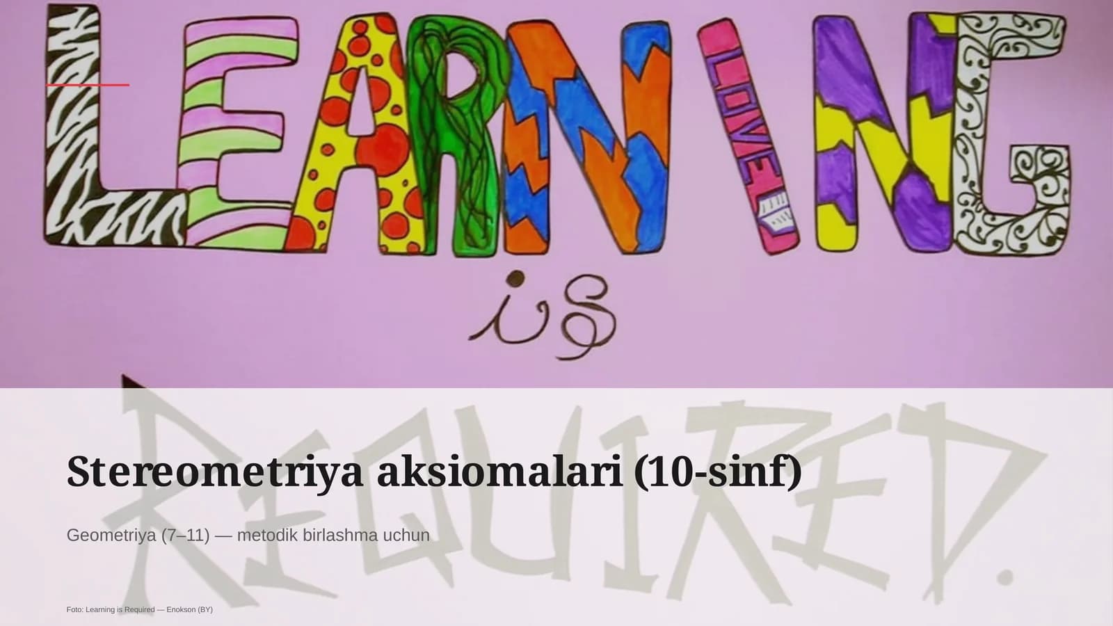 Stereometriya aksiomalari (10-sinf)