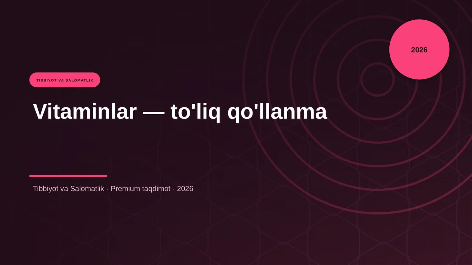 Vitaminlar — to'liq qo'llanma