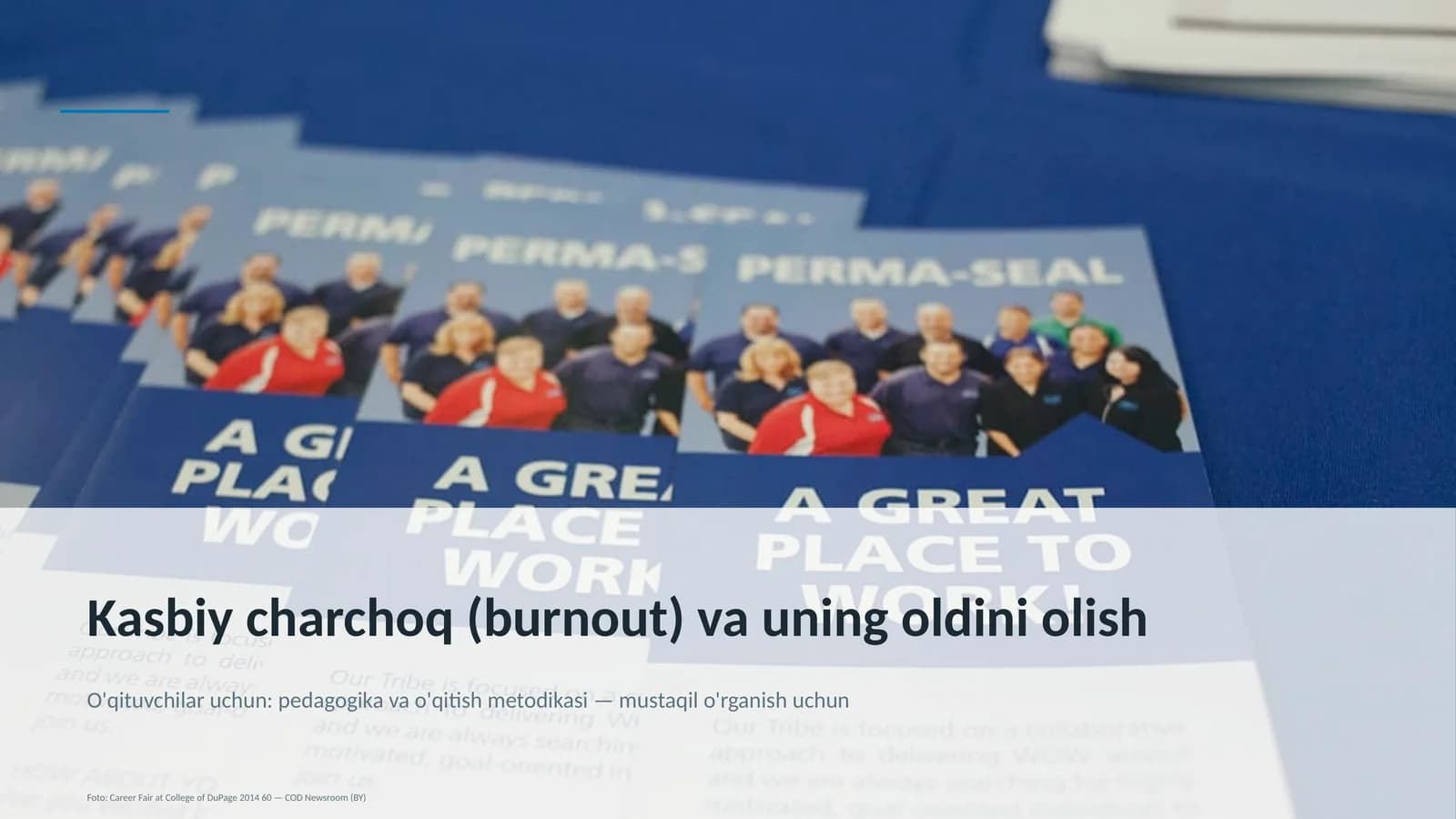 Kasbiy charchoq (burnout) va uning oldini olish