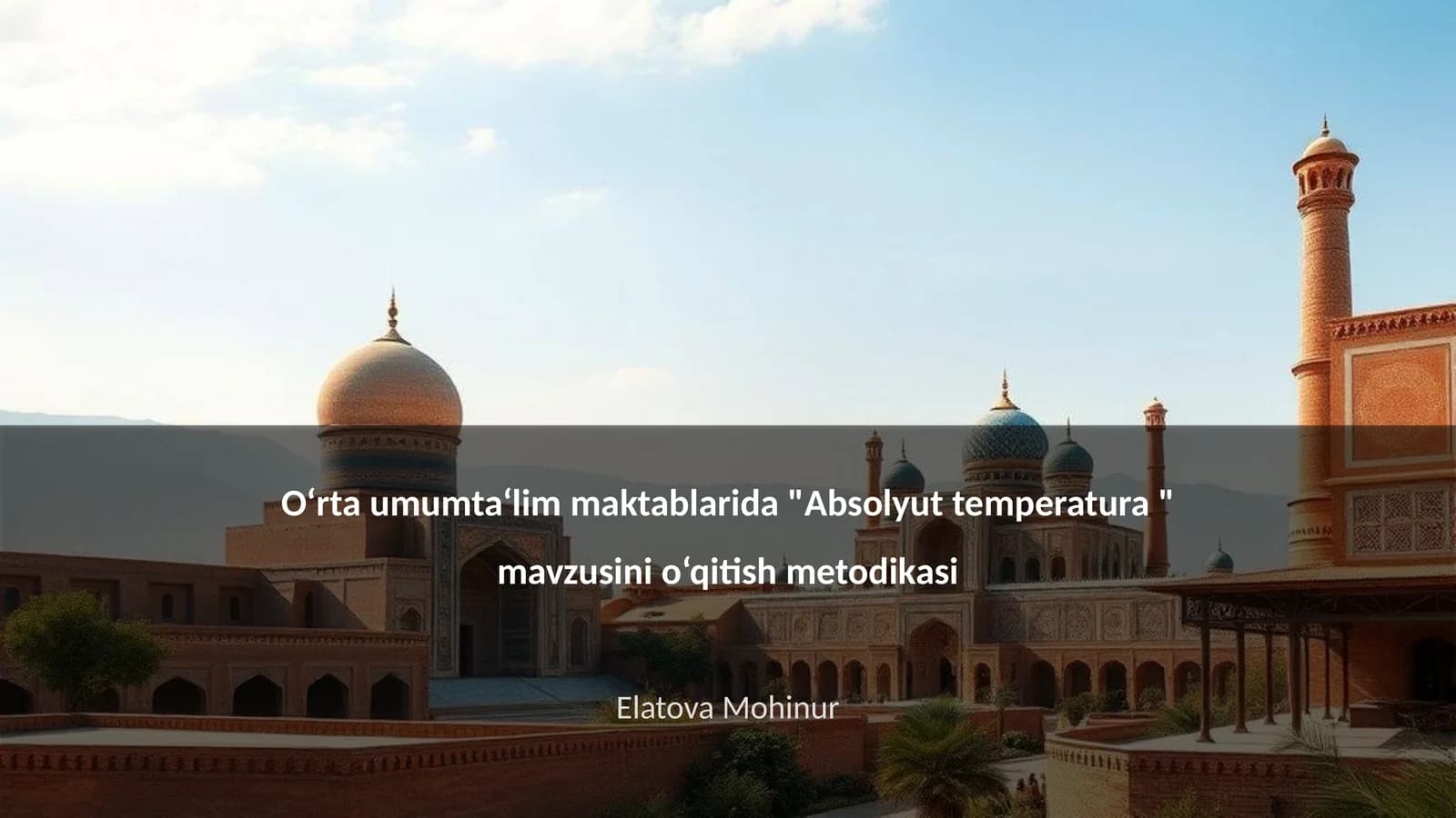Absolyut temperatura metodikasi