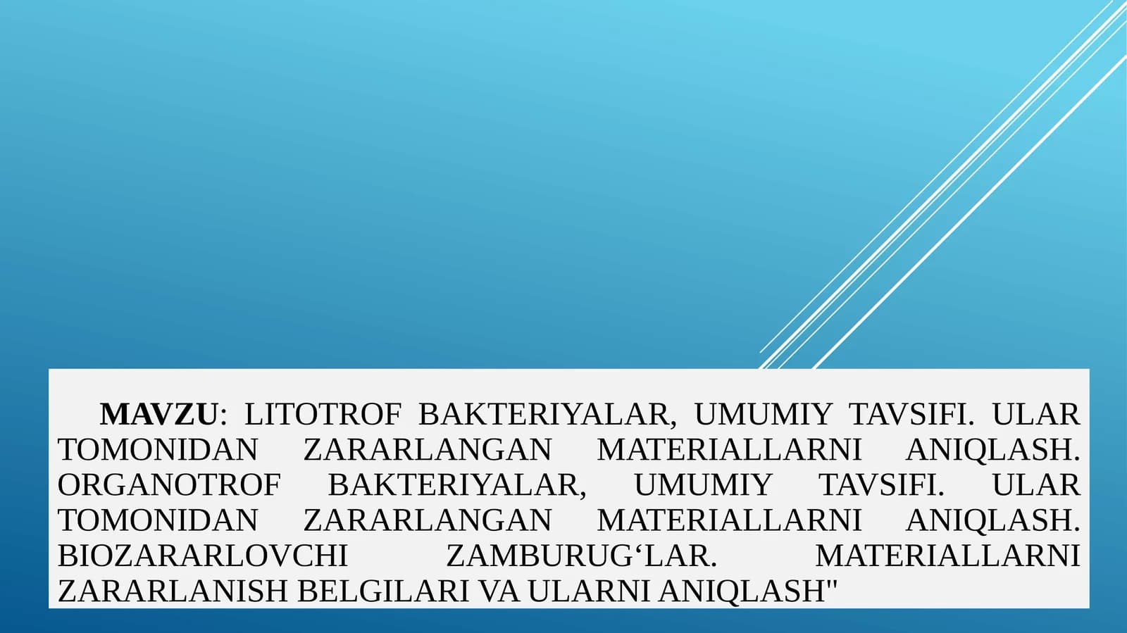 Litotrofbakteriyalar, umumiy tavsifi