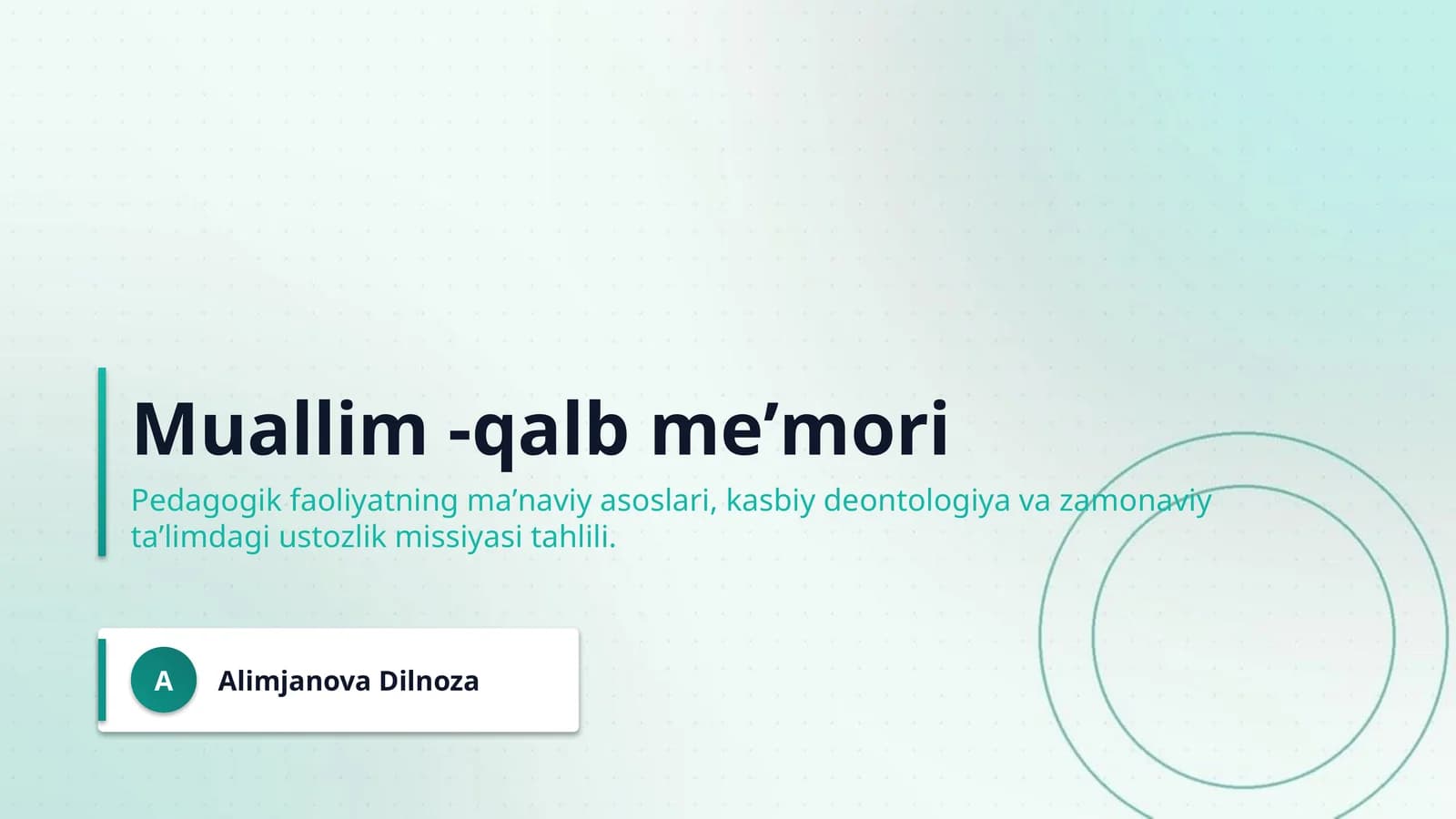 Muallim -qalb meʼmori