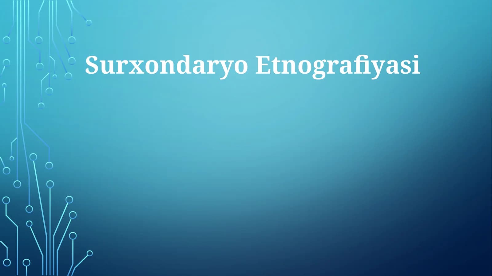 Surxondaryo Etnografiyasi