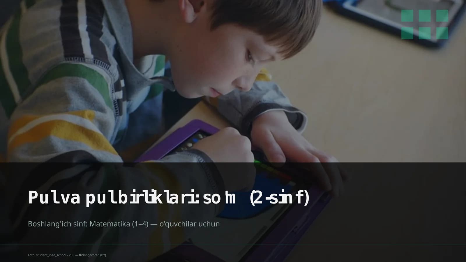 Pul va pul birliklari: so'm (2-sinf)