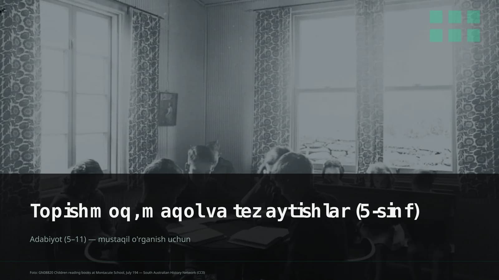 Topishmoq, maqol va tez aytishlar (5-sinf)