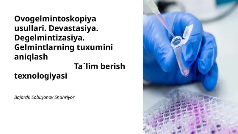 Ovogelmintoskopiya usullari
