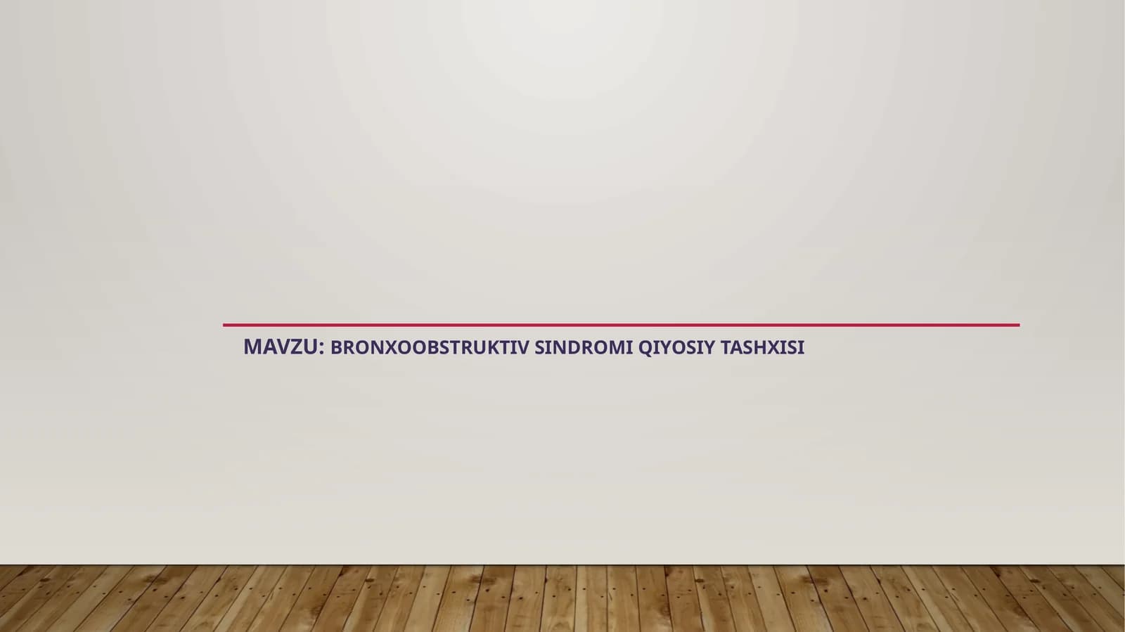 Bronxoobstruktiv sindromiqiyosiy tashxisi