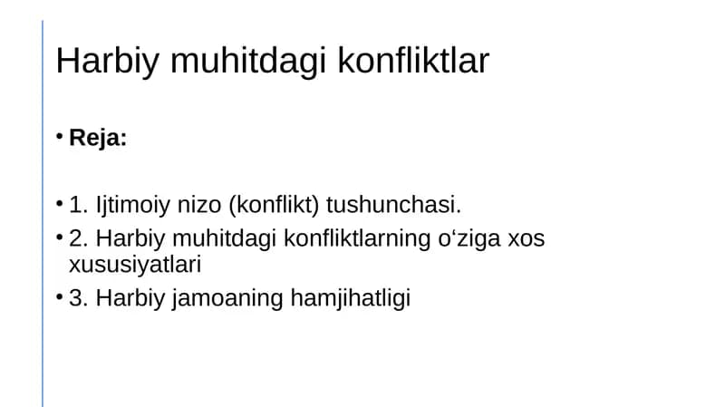 Harbiy muhitdagi konfliktlar