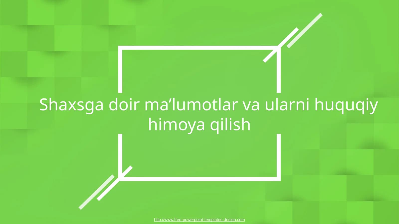 Shaxsga doir ma’lumotlar va ularni huquqiy himoya qilish