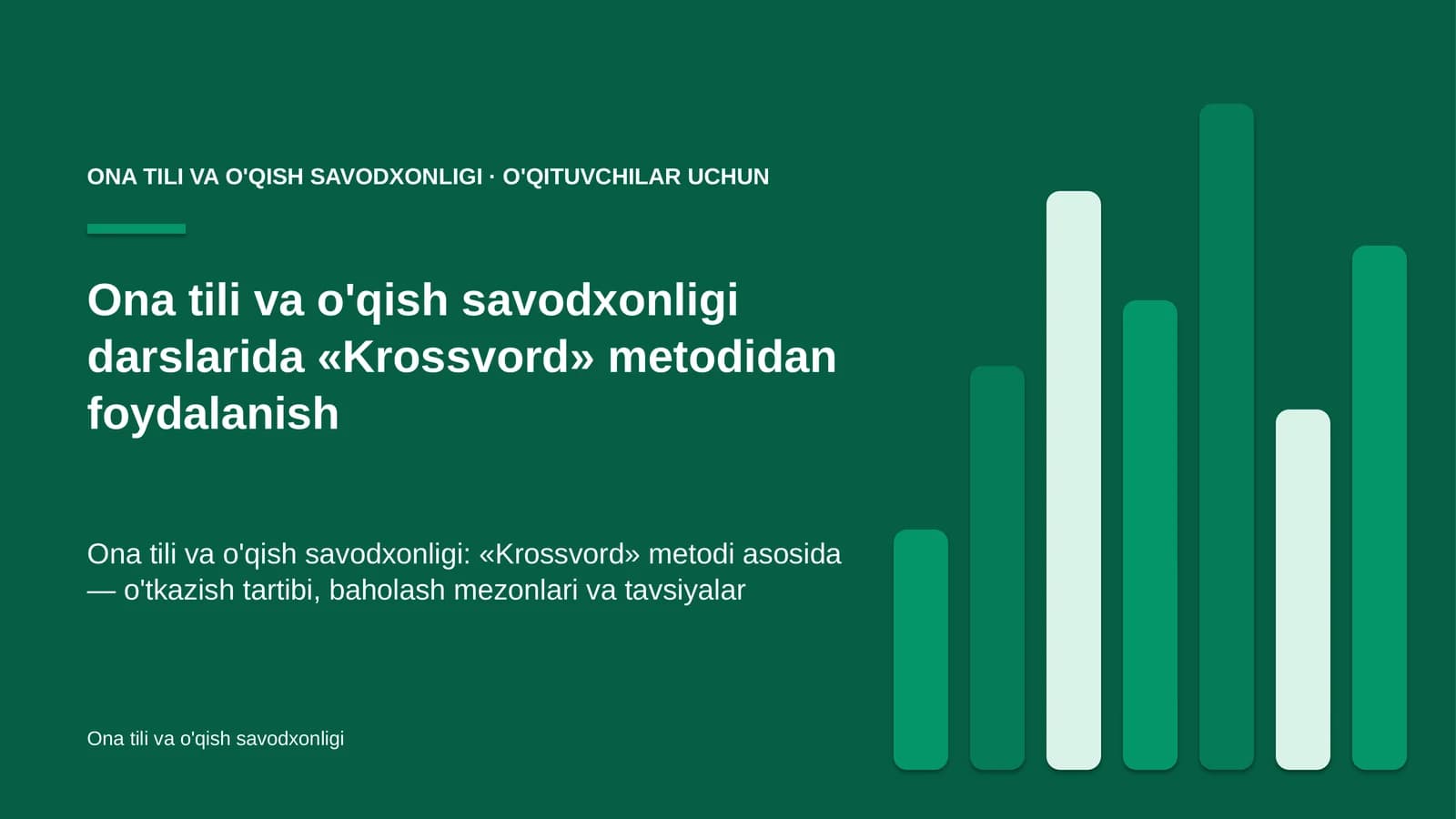 ona tili va o'qish savodxonligi darslarida krossvord metodidan foydalanish 6365