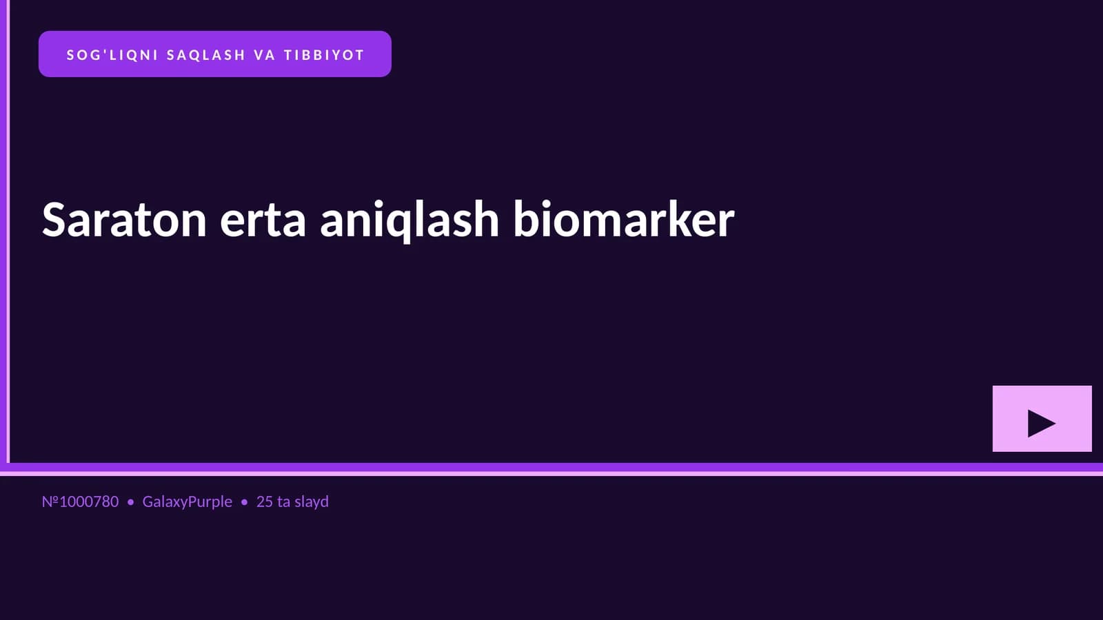 Saraton erta aniqlash biomarker