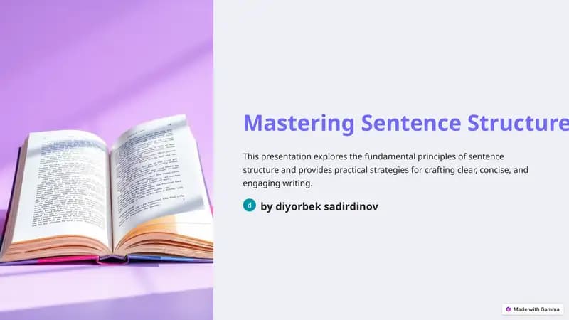 Mastering Sentence Structure