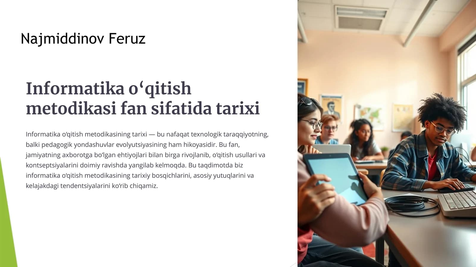 Informatika o‘qitish metodikasi fan sifatida tarixi