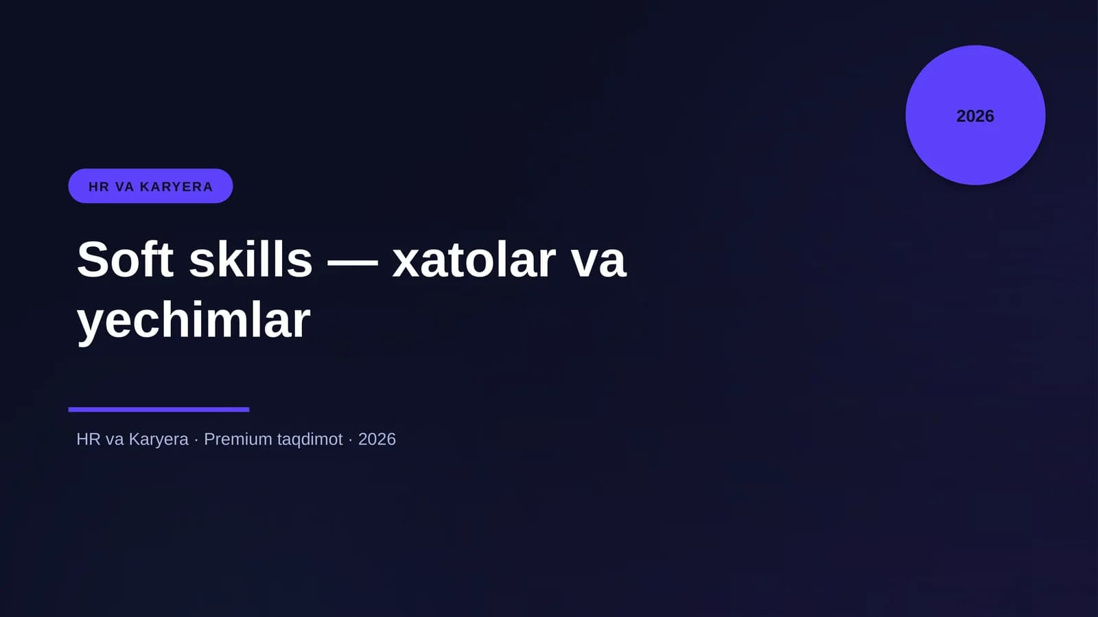 Soft skills — xatolar va yechimlar