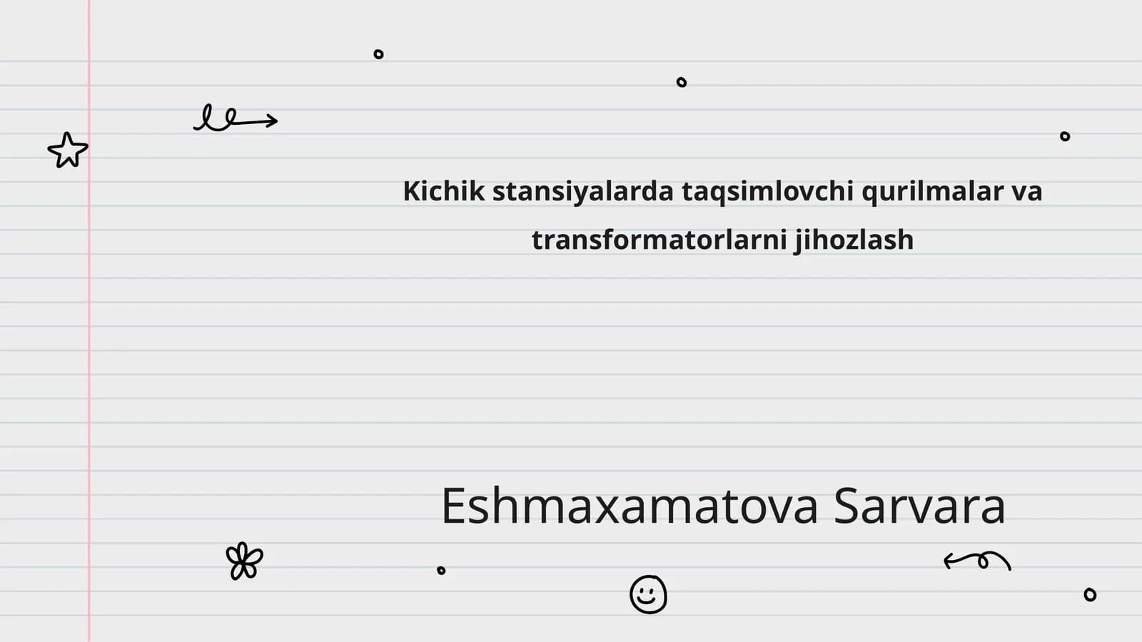 Kichik stansiyalarda taqsimlovchi qurilmalar va transformatorlarni jihozlash