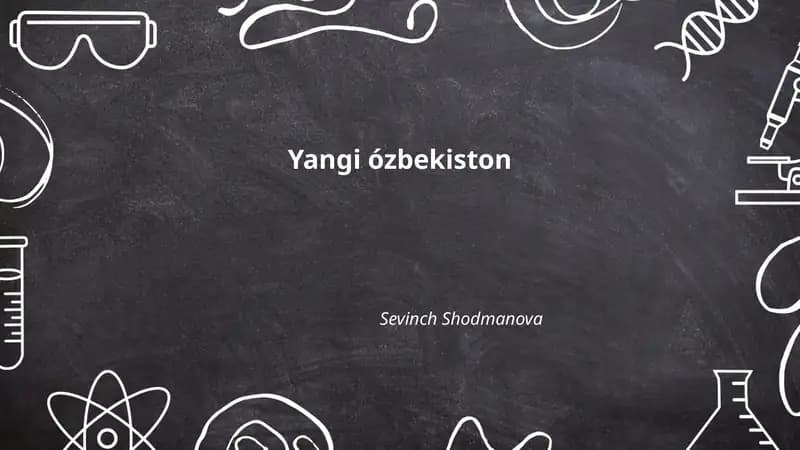 Yangi Oʻzbekiston — iqtisodiy rivojlanish strategiyasi
