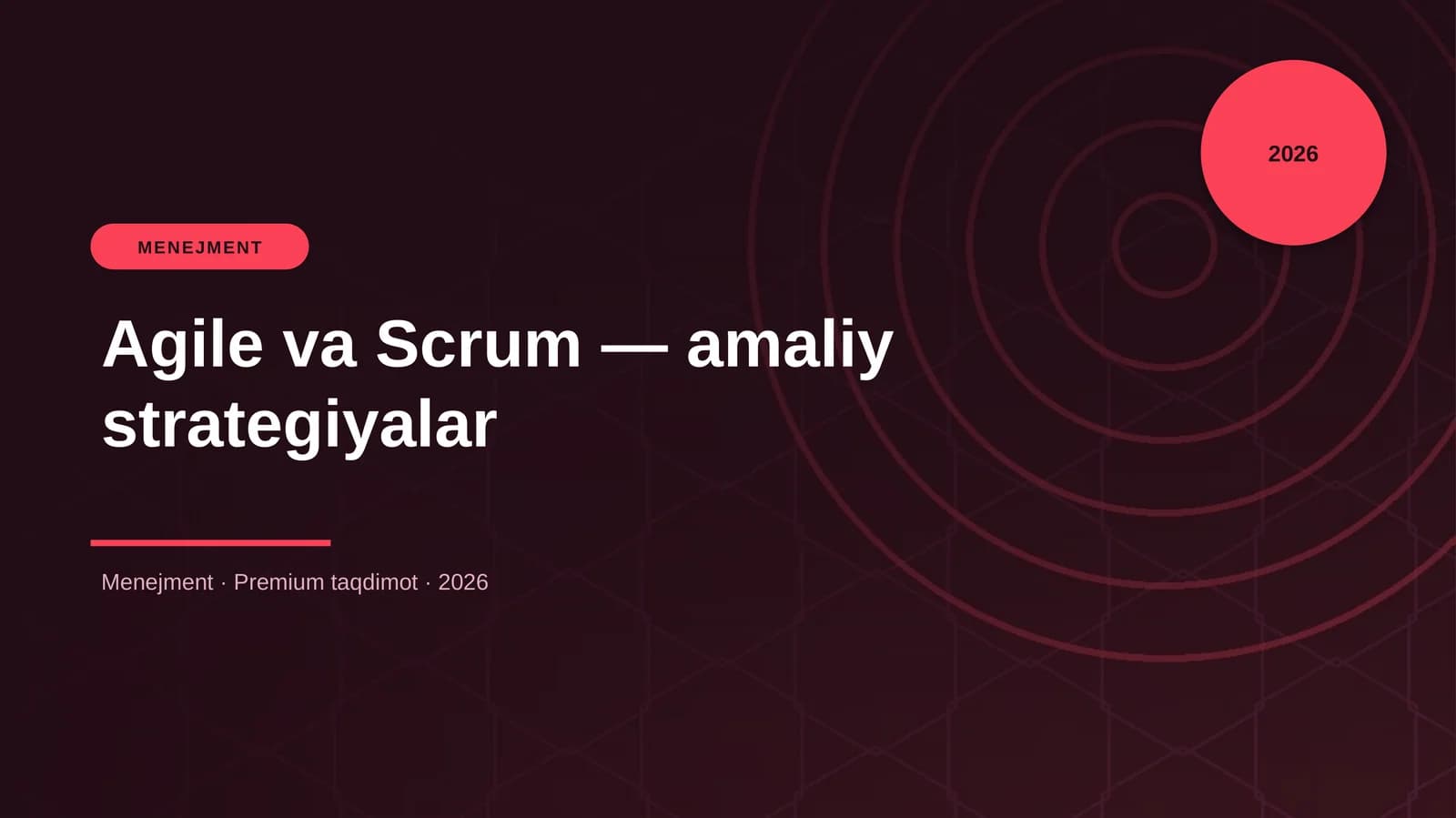 Agile va Scrum — amaliy strategiyalar