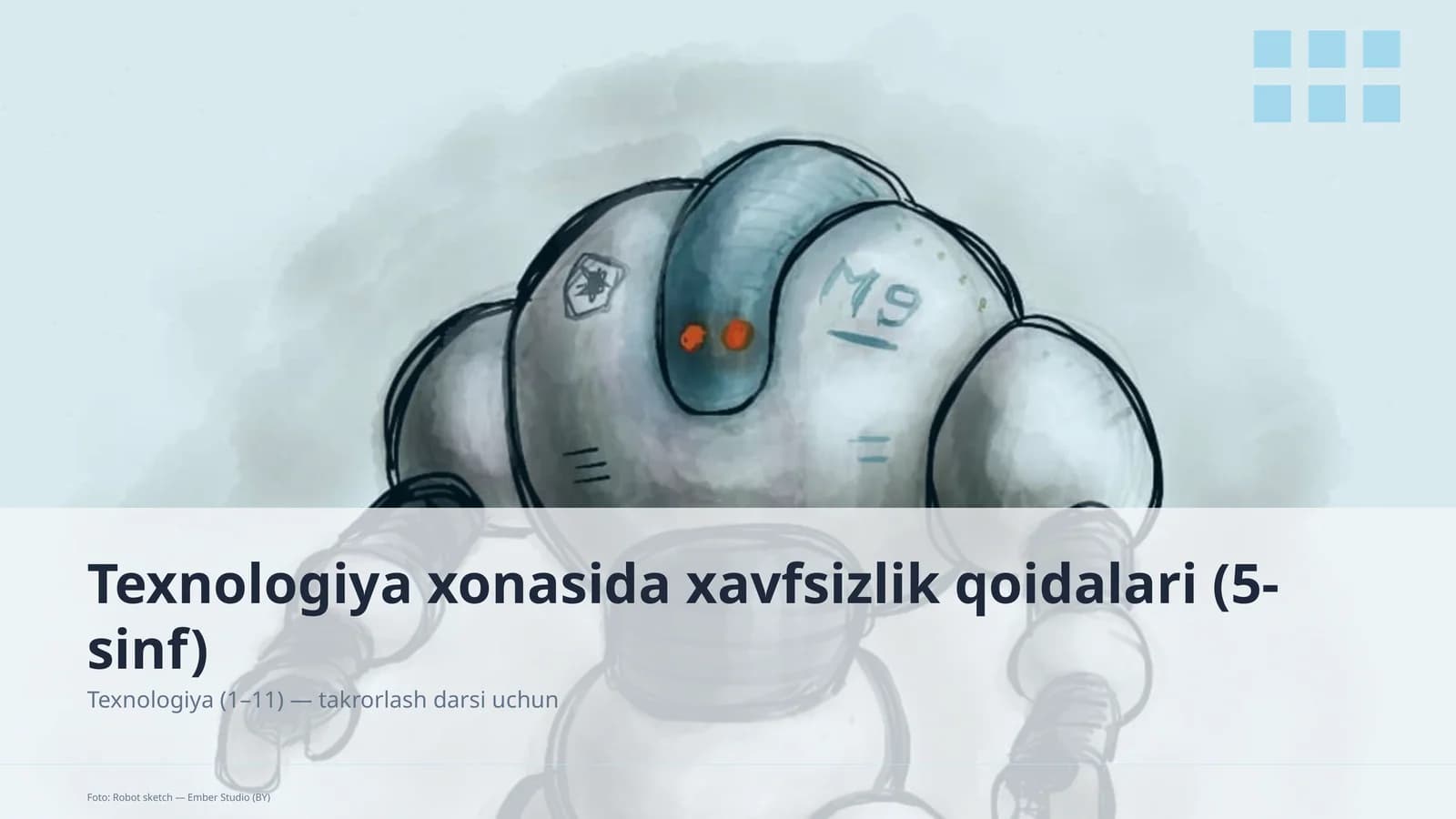 Texnologiya xonasida xavfsizlik qoidalari (5-sinf)