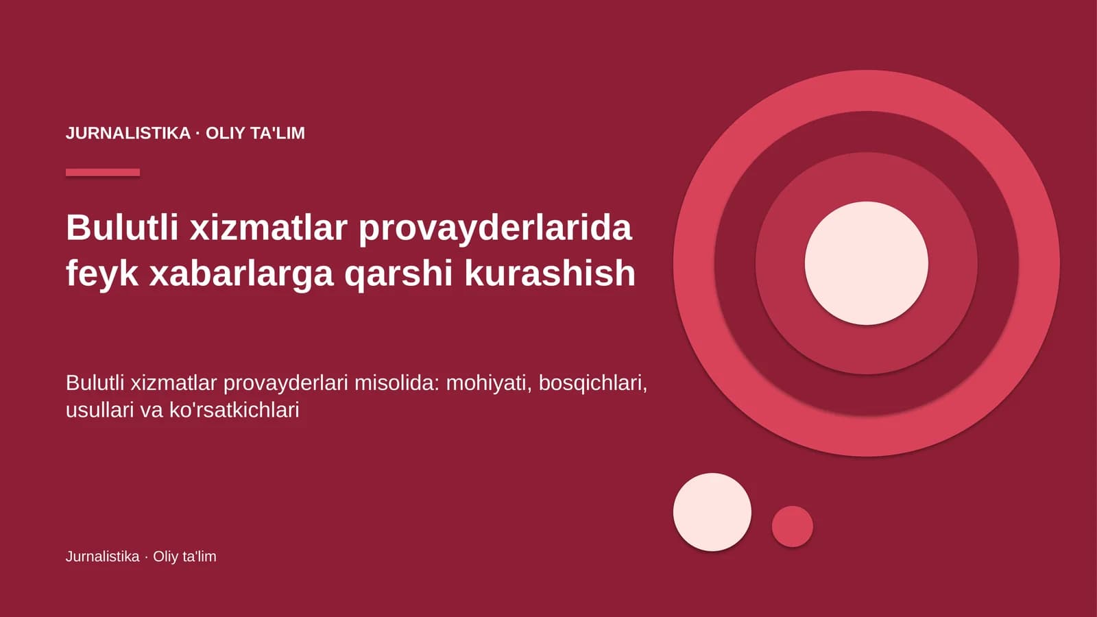Bulutli xizmatlar provayderlarida feyk xabarlarga qarshi kurashish