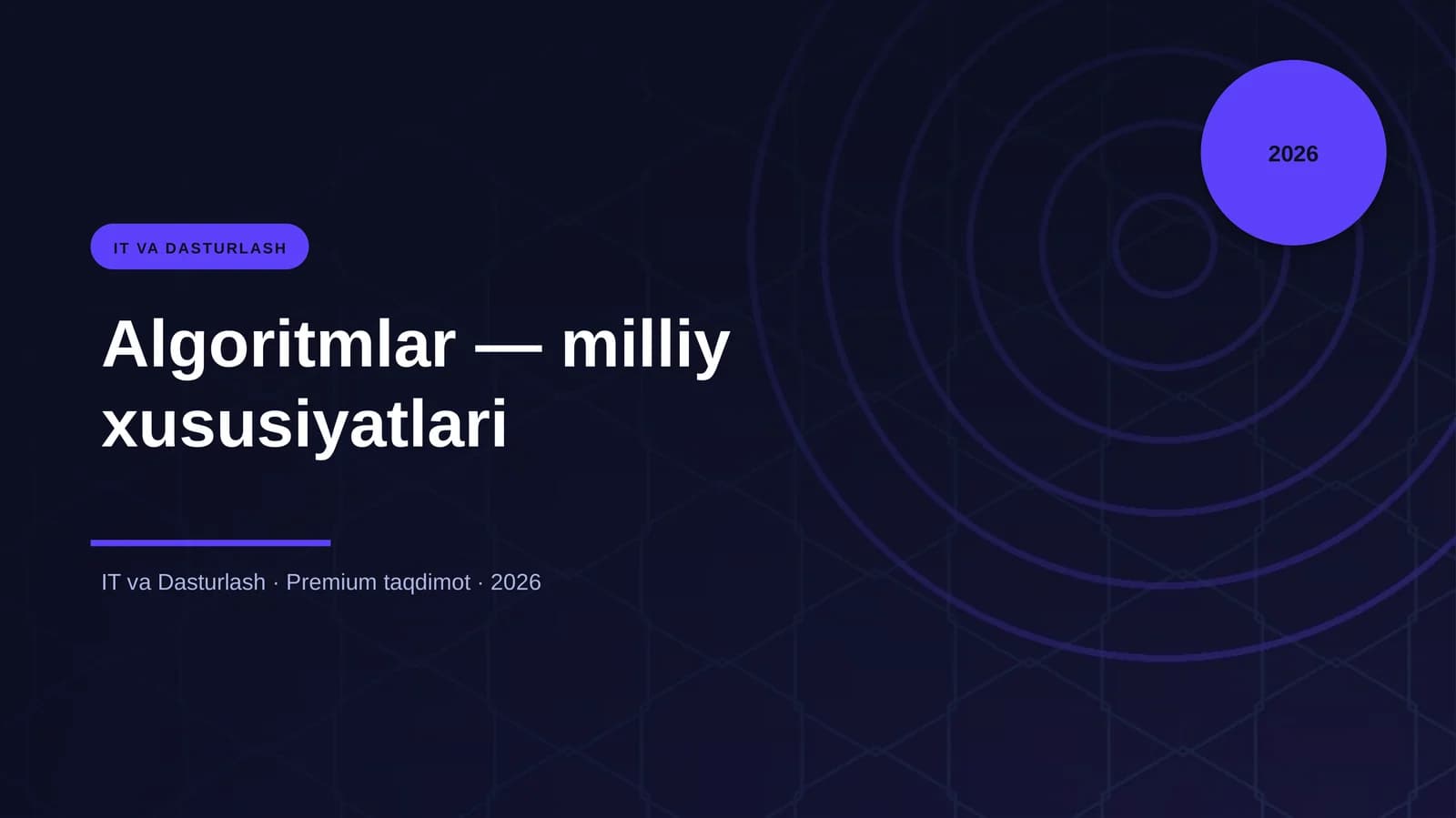 Algoritmlar — milliy xususiyatlari