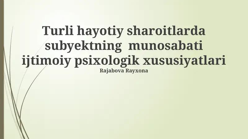 Attitudning shakllanishi, funktsiyalari va tuzilishi