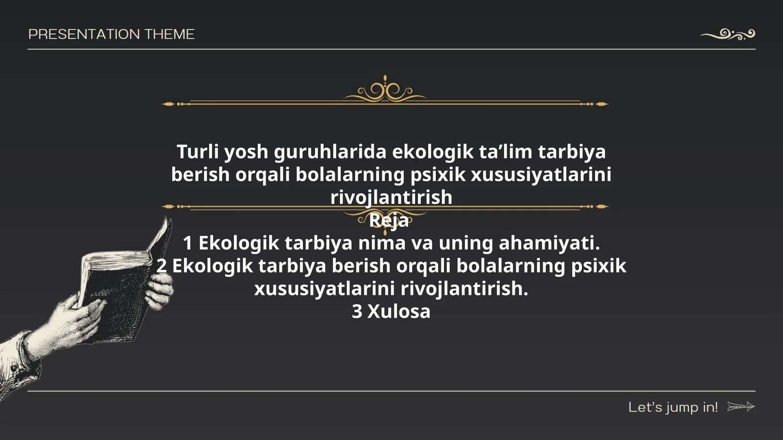 Turli yosh guruhlarida ekologik taʼlim tarbiya berish orqali bolalarning psixik xususiyatlarini rivojlantirish