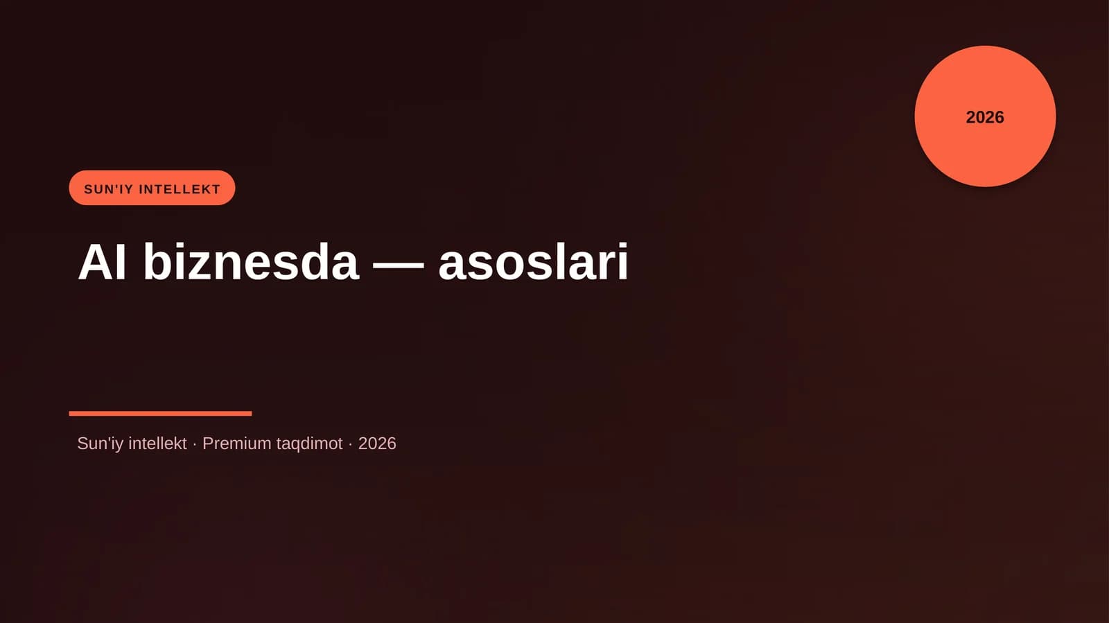 AI biznesda — asoslari