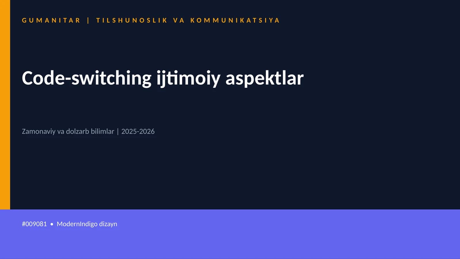 Code-switching ijtimoiy aspektlar