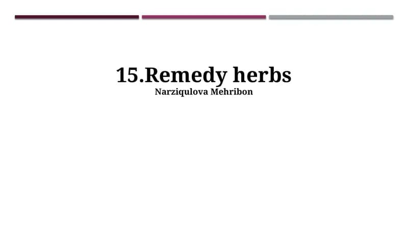 Remedy Herbs