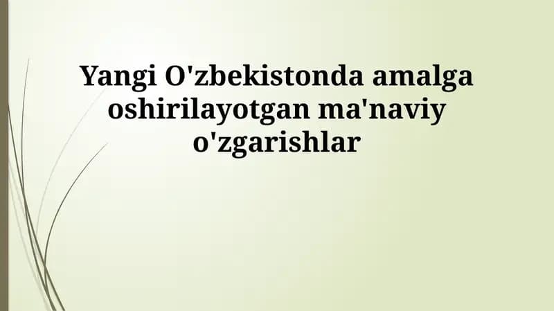 Ma'naviy O'zbekiston