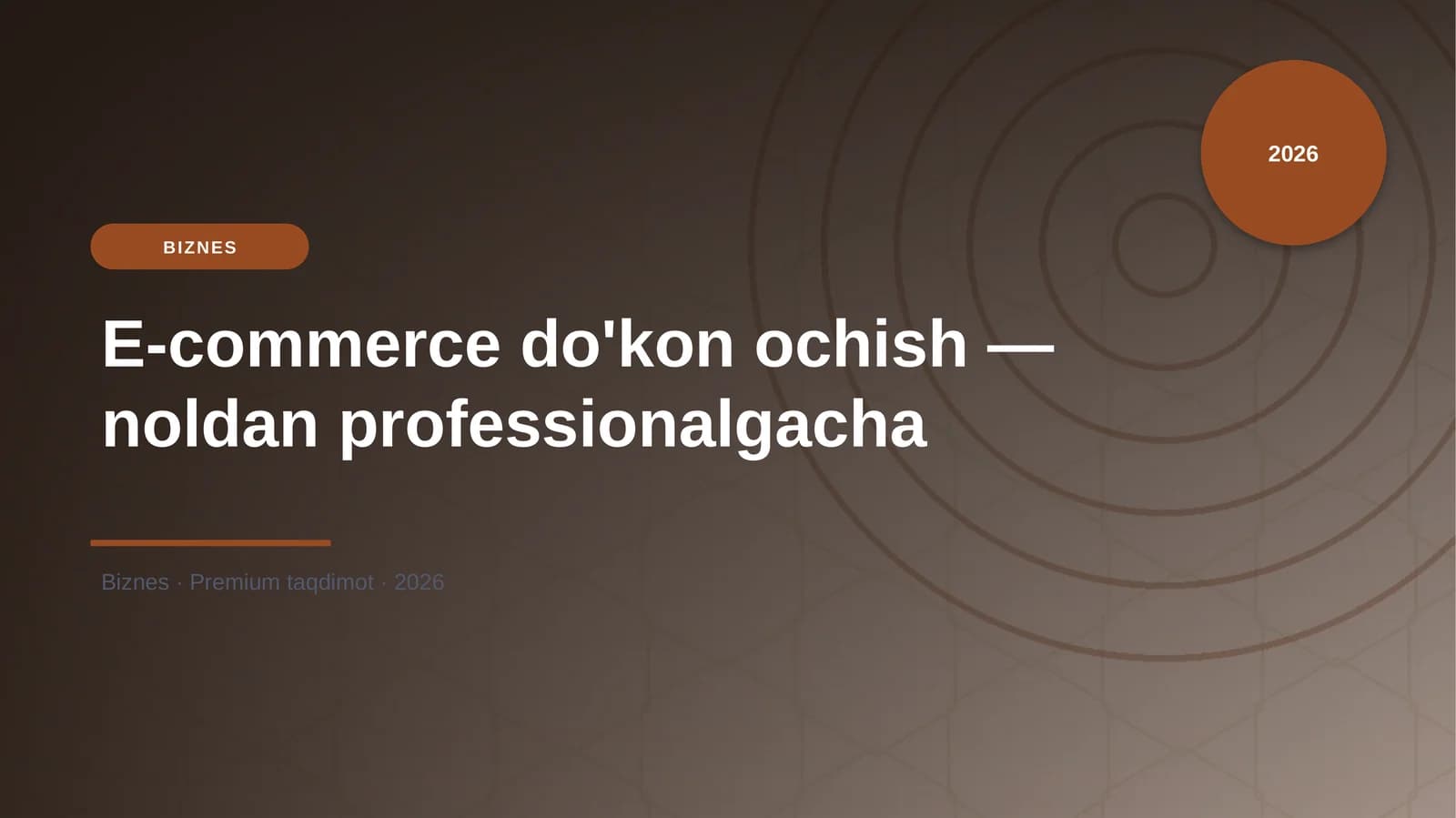 E-commerce do'kon ochish — noldan professionalgacha
