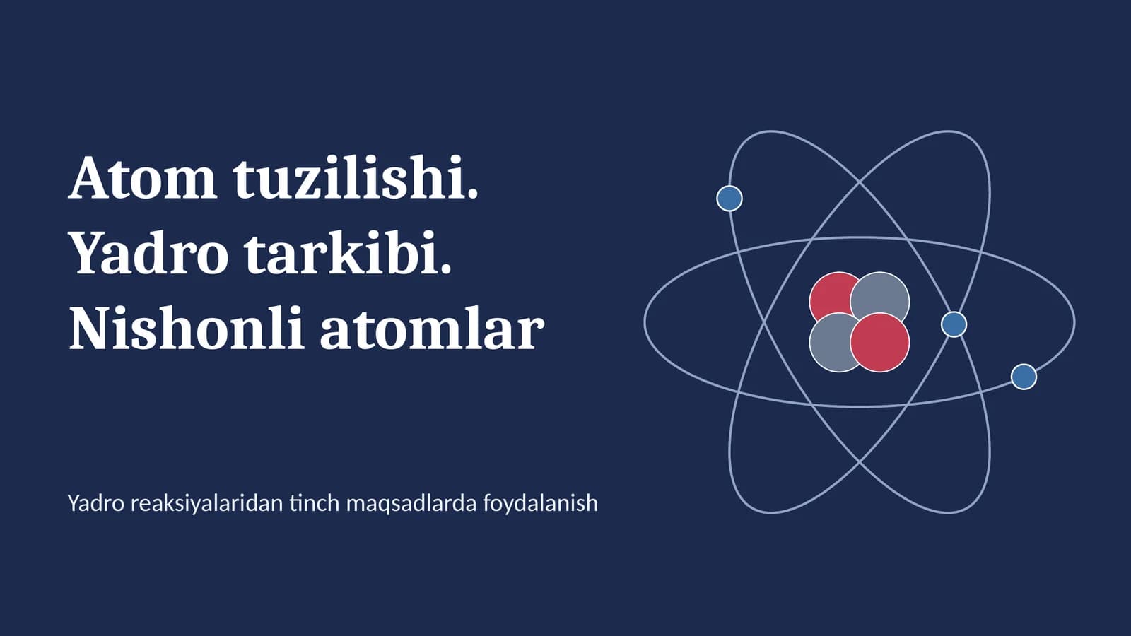 Atom tuzilishi slayd