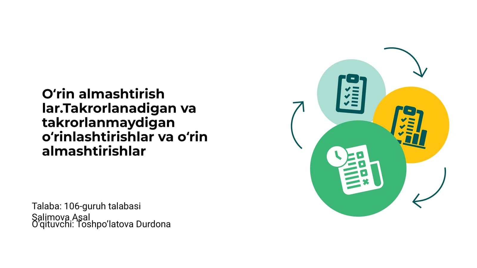 Oʻrin almashtirishlar