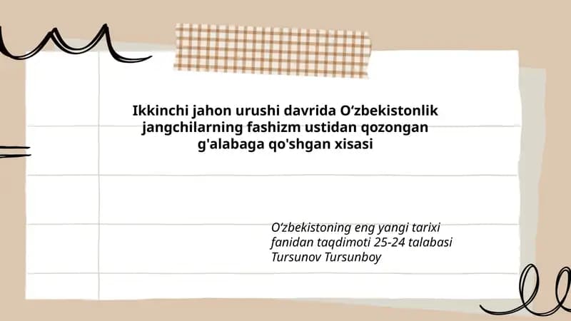 O‘zbekistoning eng yangi tarixi