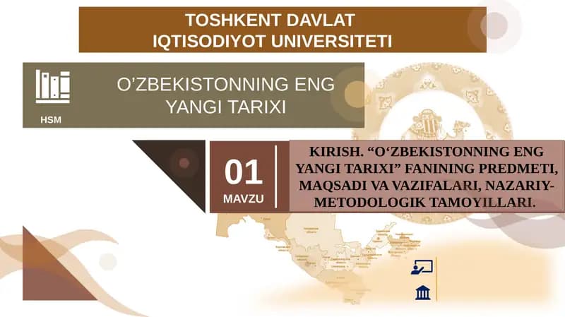 O‘ZBEKISTONNING ENG YANGI TARIXI