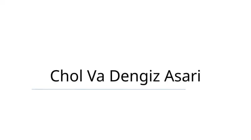 Chol Va Dengiz Asari