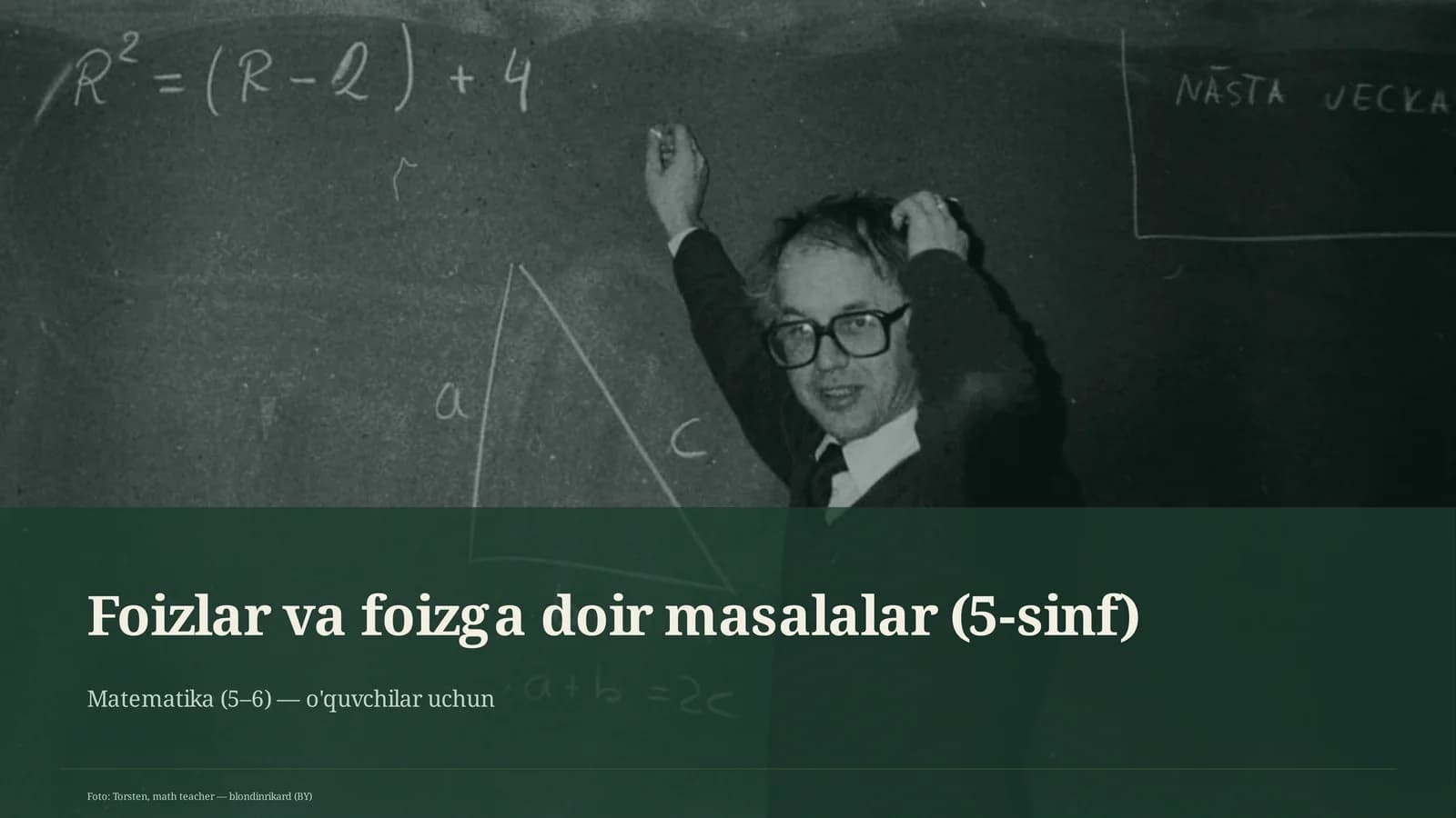 Foizlar va foizga doir masalalar (5-sinf)