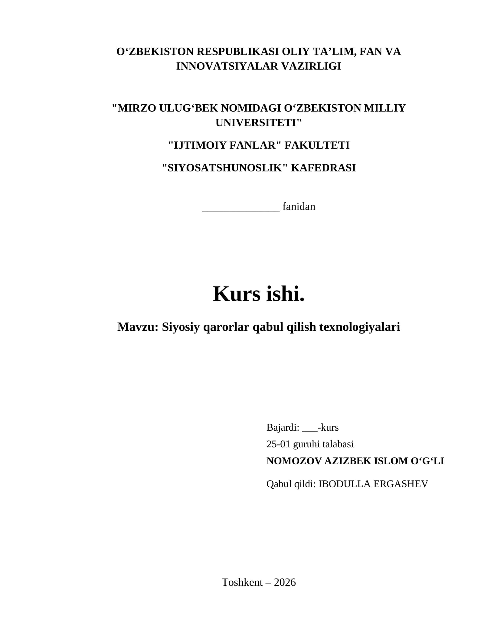 Siyosiy qarorlar qabul qilish texnologiyalari